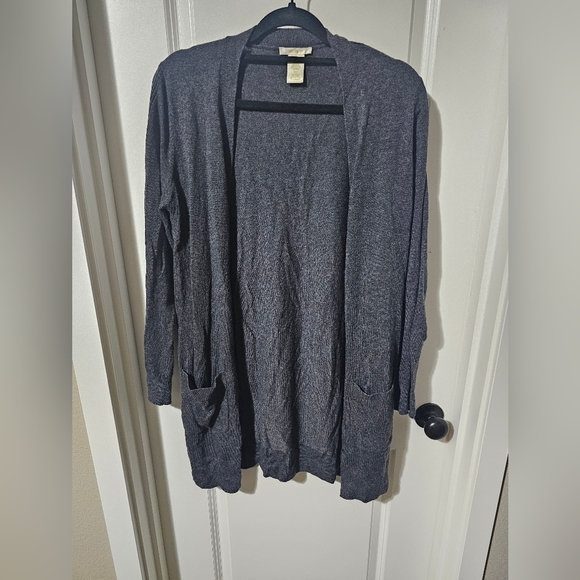 Matty M Charcoal Open-Front Cardigan - Picture 1 of 4